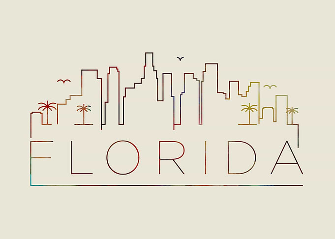Florida Thin Line City Sky