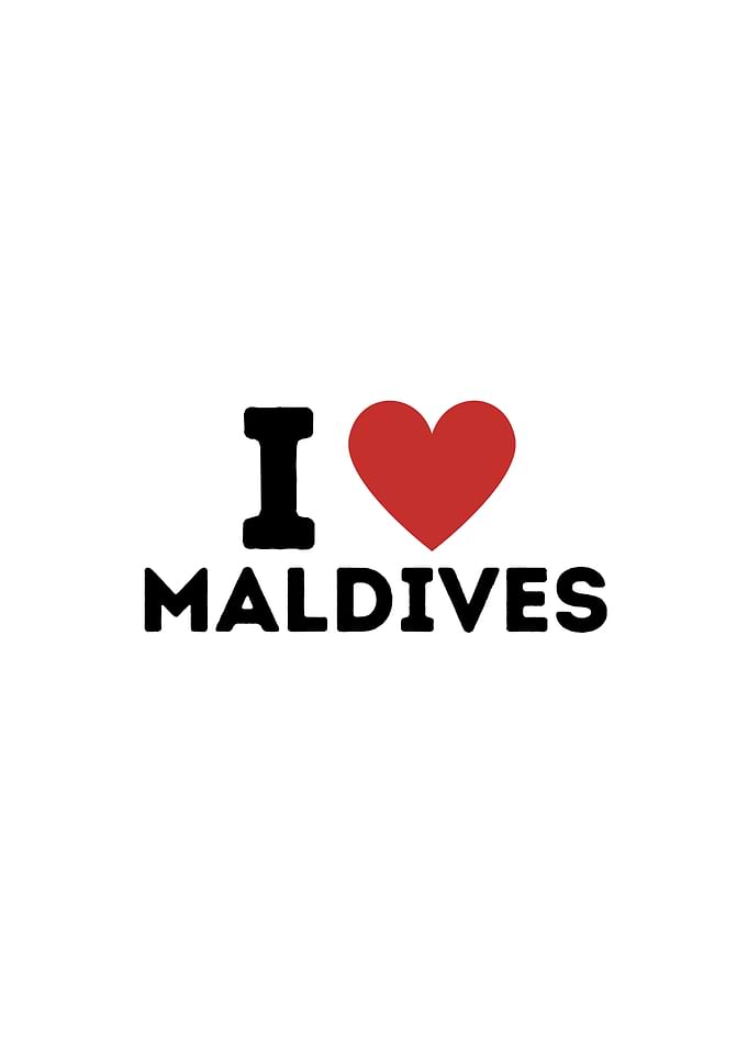 I Love Maldives Simple