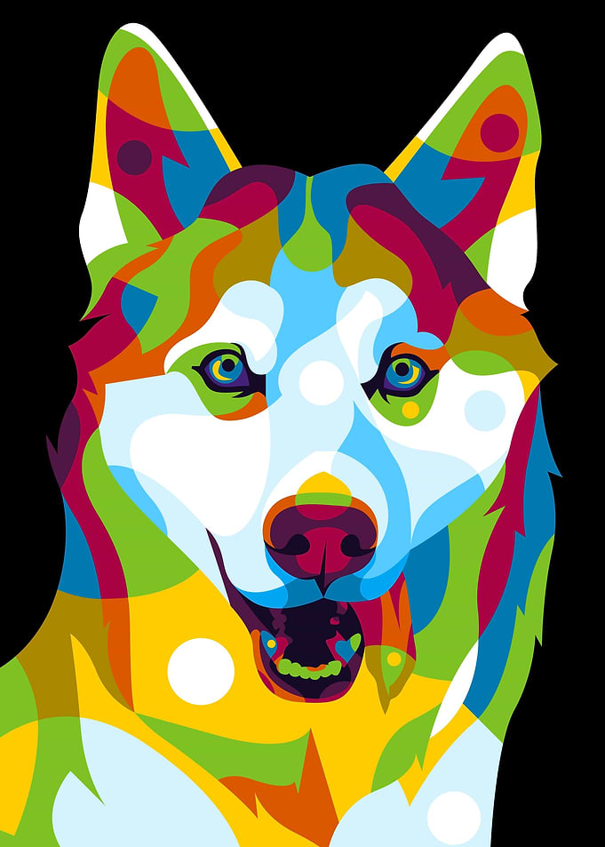 Siberian Husky Face