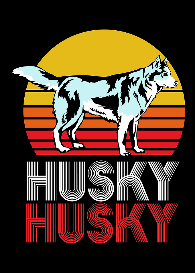Husky Retro Siberian Dog