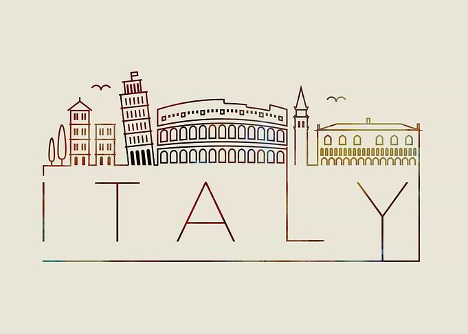 Italy Thin Line City