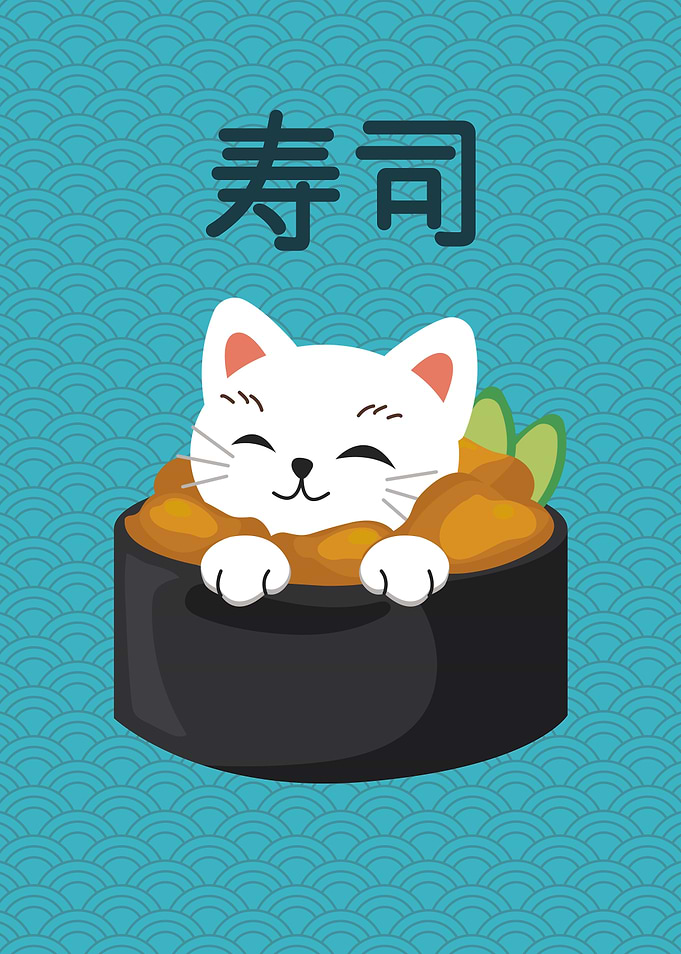 Kawaii Sushi Cat
