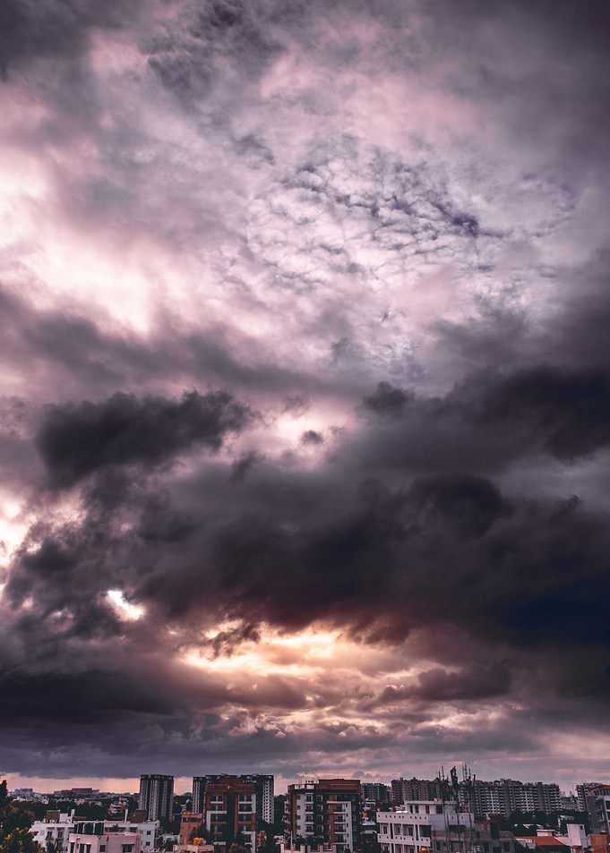 City Night Sky Poster