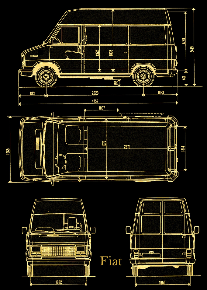 Fiat Ducato 1982 gold