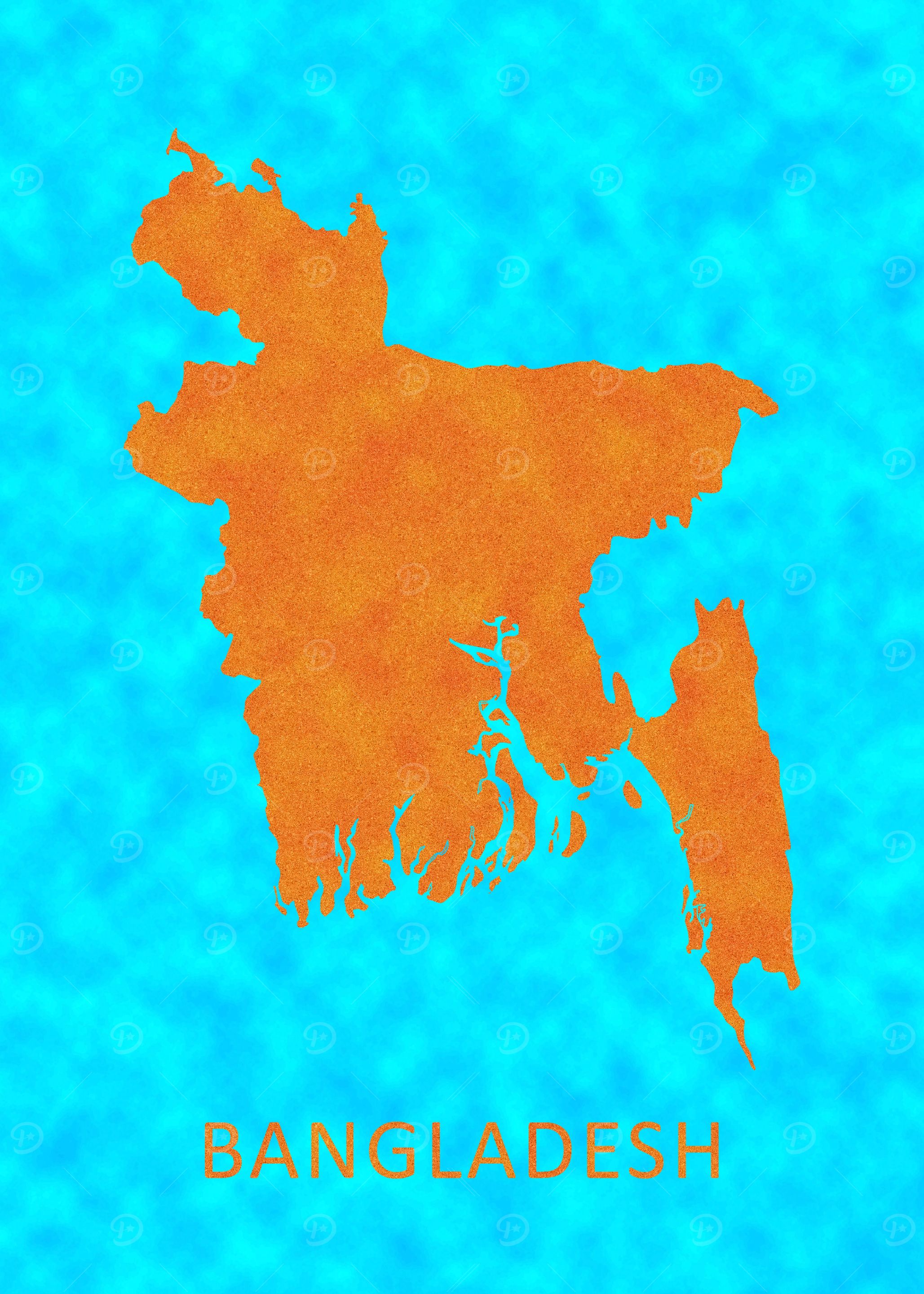 Bangladesh Flag Map