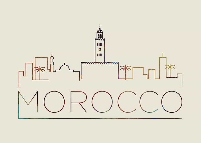 Morocco Thin Line City