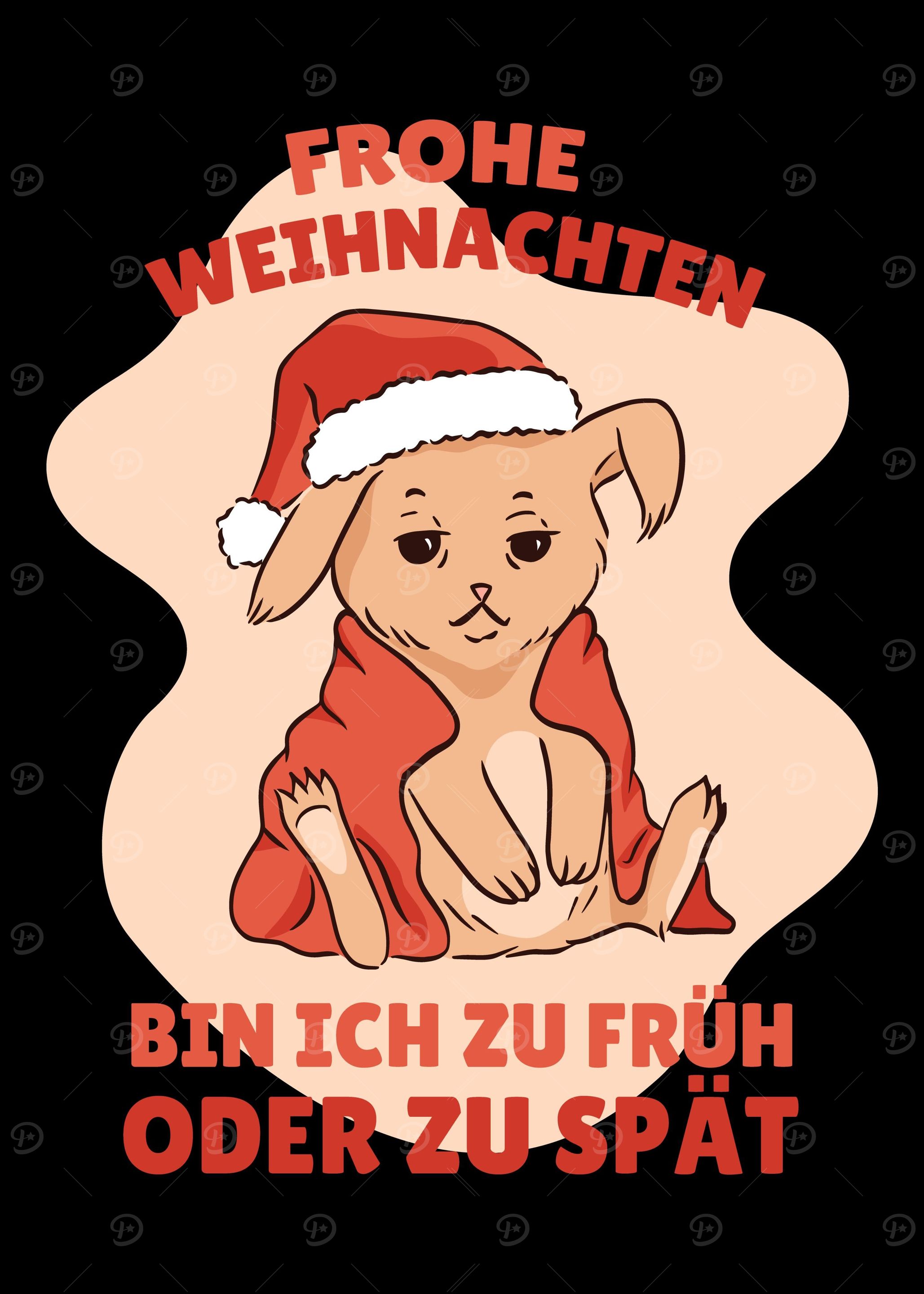 Hase mit Weihnachtsmtze G
