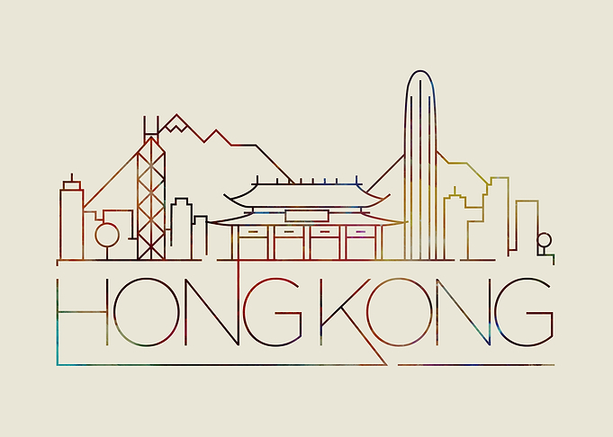 Hongkong Thin City Skyline
