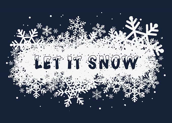 Let it snow seasonal text