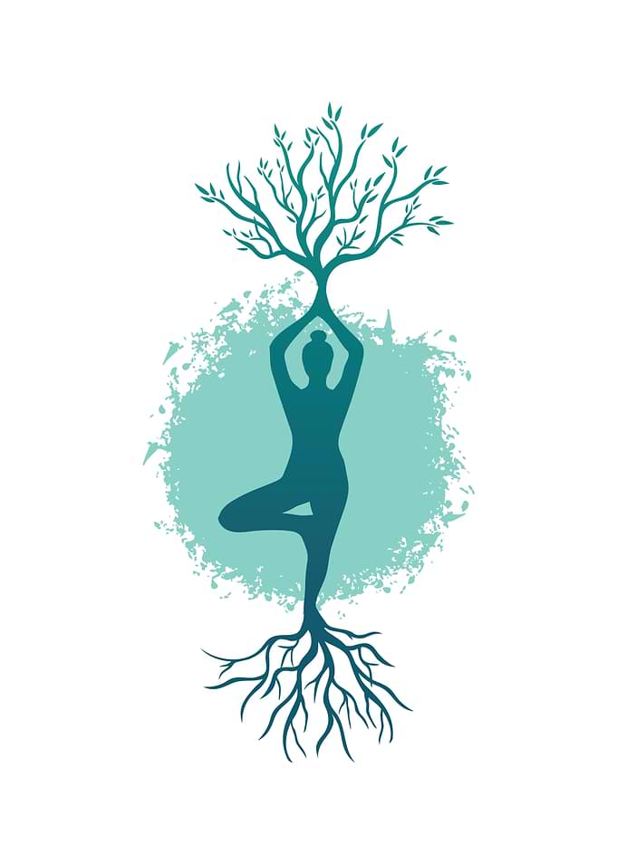 Aesthetic Yoga Woman Tree