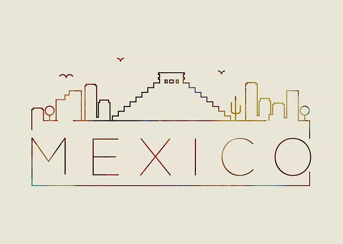 Mexico Thin Line City