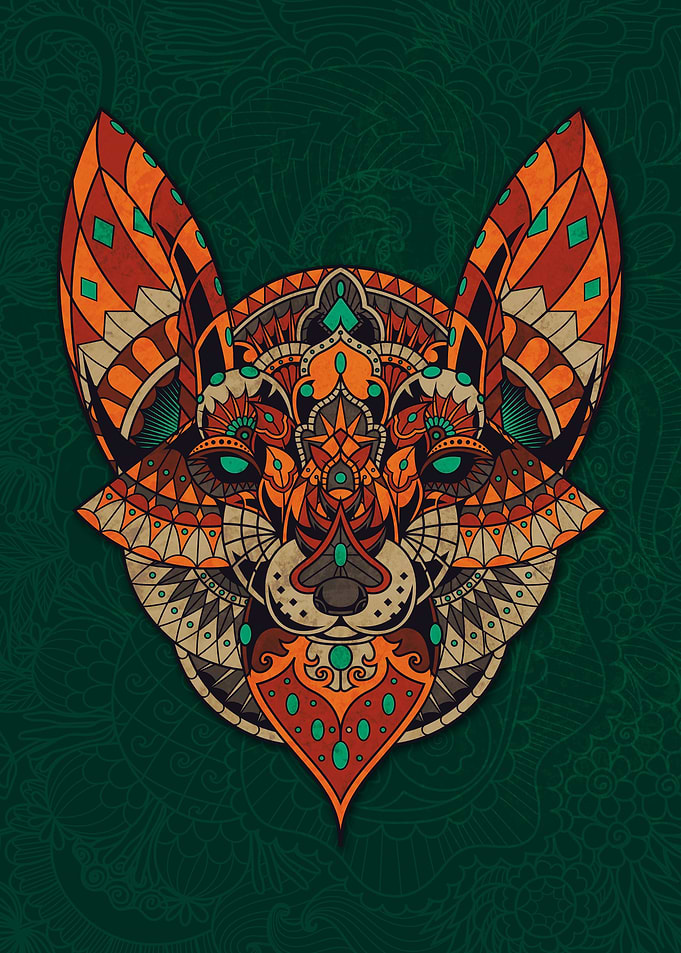 Ethnic Mandala Fox