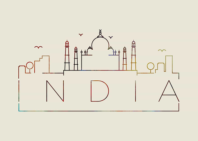 India Thin Line City