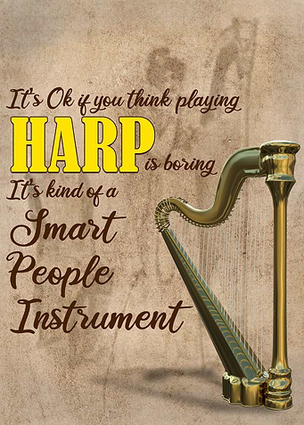 Vintage Harp Instrument