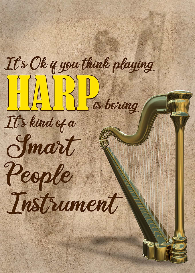 Vintage Harp Instrument