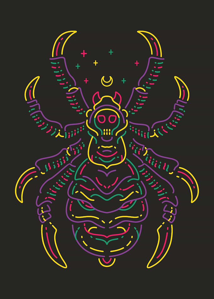 Spider Line art
