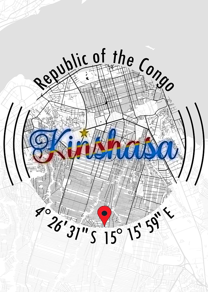 Kinshasa CONGO Map
