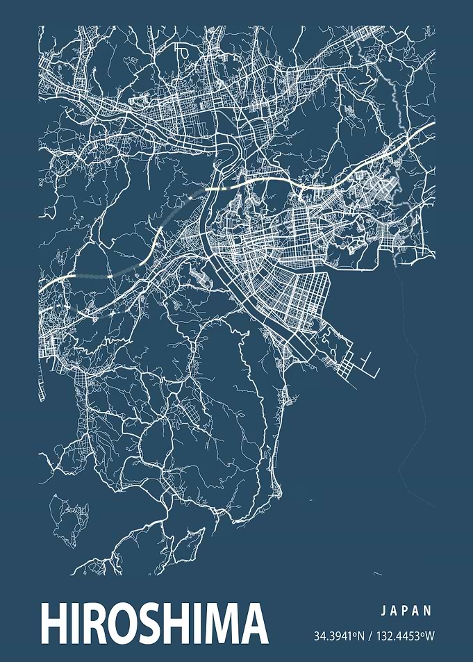 Blueprint map Hiroshima
