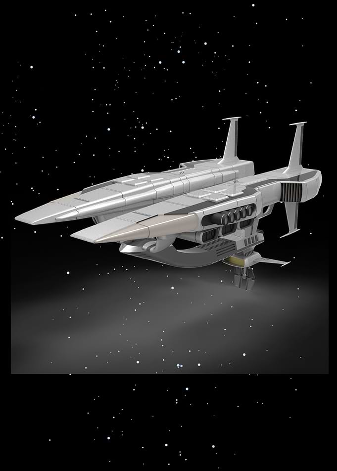 Spaceship in Cosmos Space