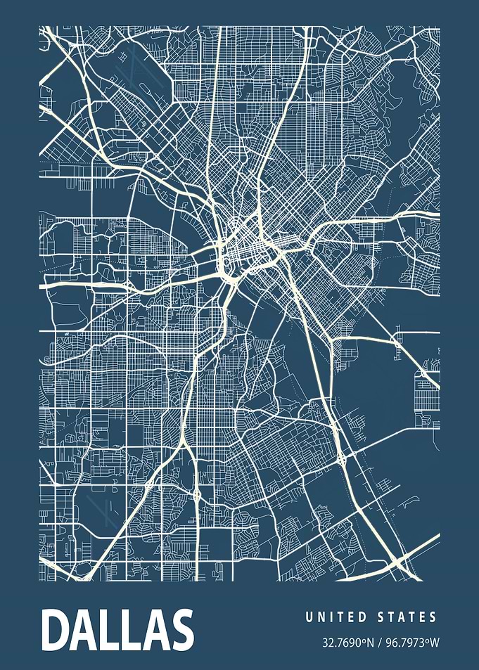 Blueprint map Dallas