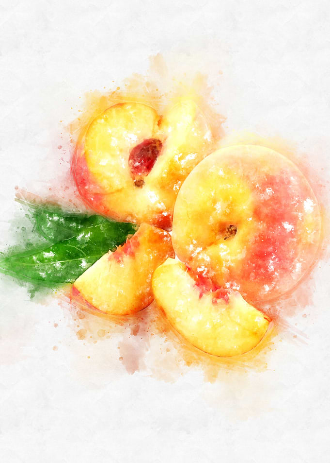 Peaches watercolor