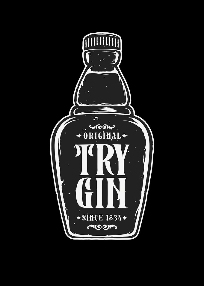 Gin Bottle Of Rum Whiskey
