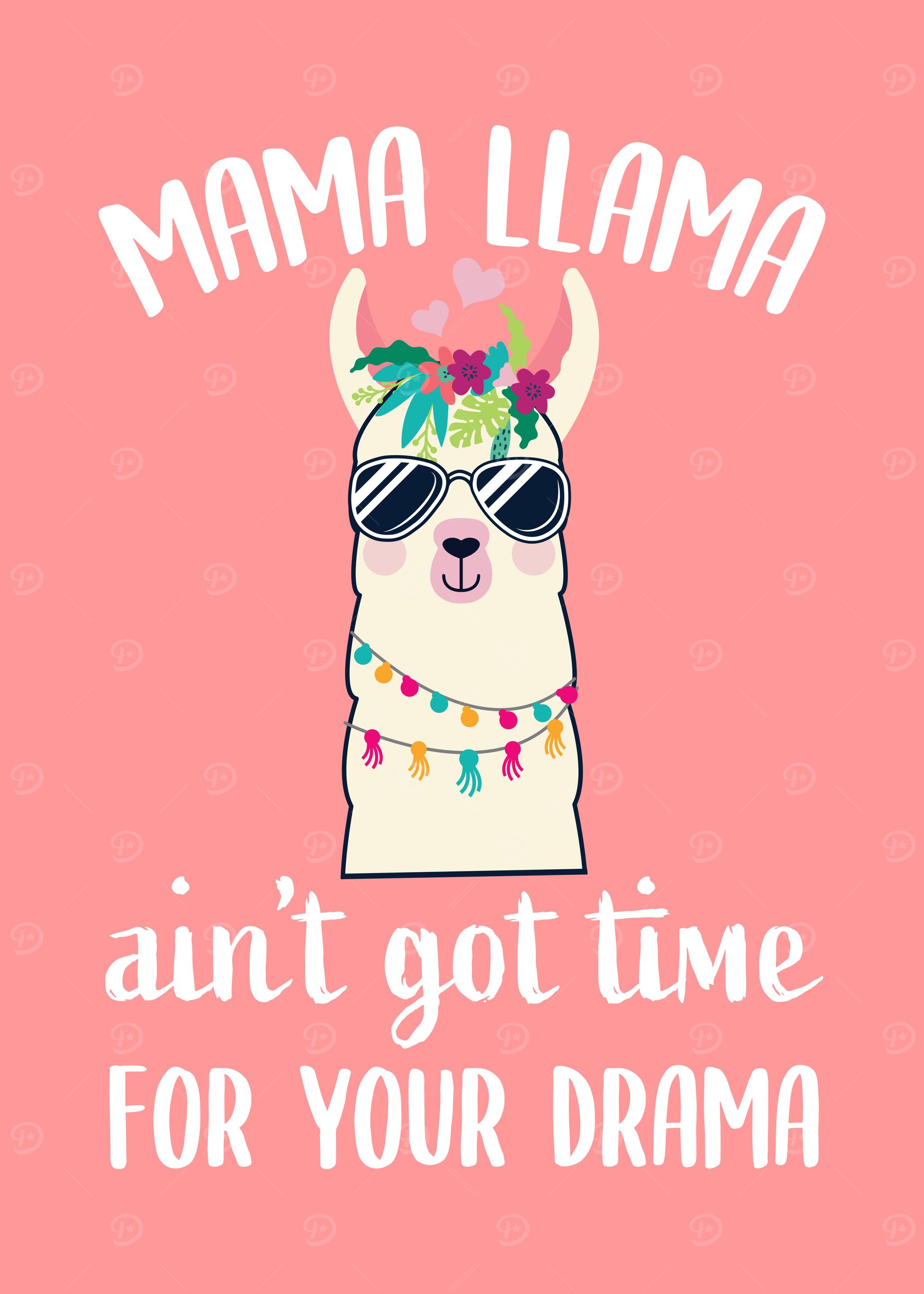 Mama Llama Funny Alpaca