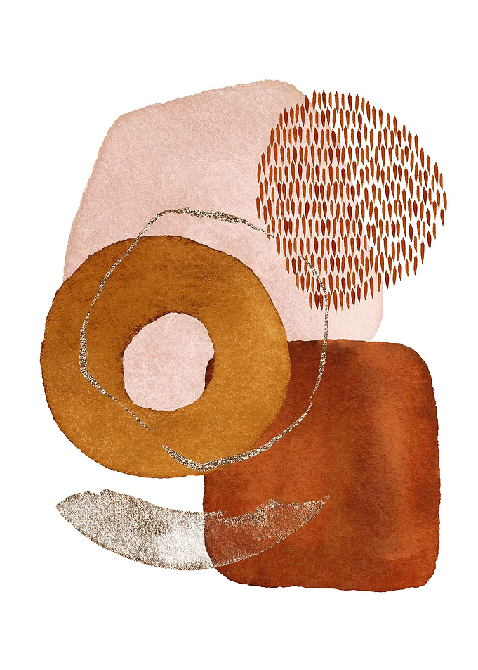Watercolor Shapes in Red 6