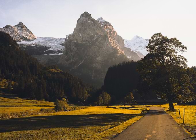 Sunset in the Swiss Alps
