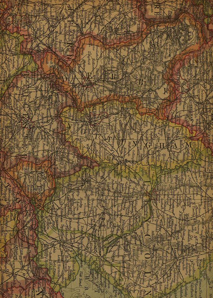 England Vintage Map