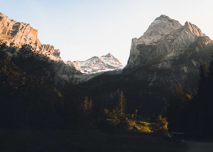 Sunset in the Swiss Alps