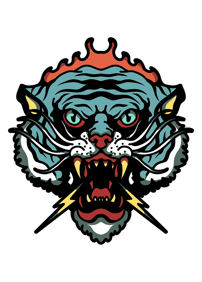 tiger and lightning