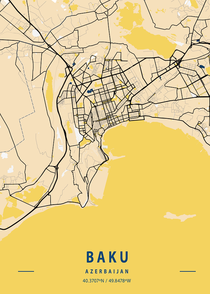 Baku Yellow City Map