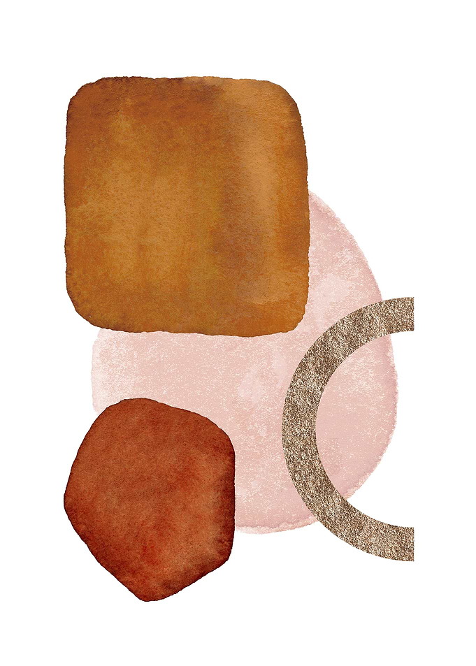 Watercolor Shapes in Red 3