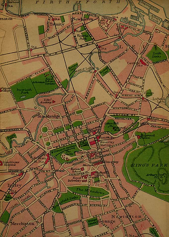 Edinburg Vintage Map