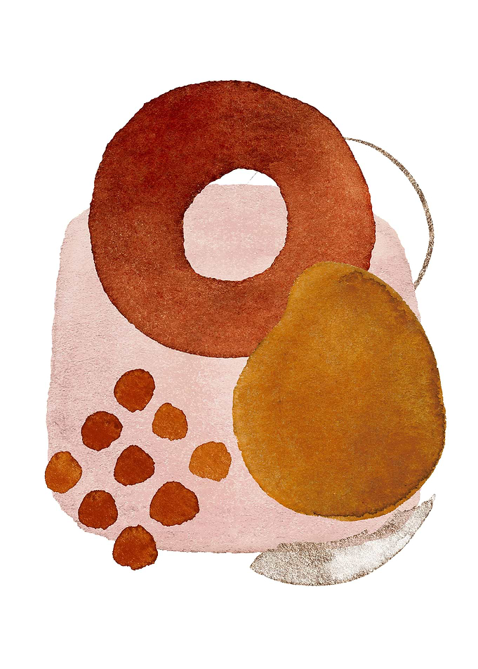 Watercolor Shapes in Red 5