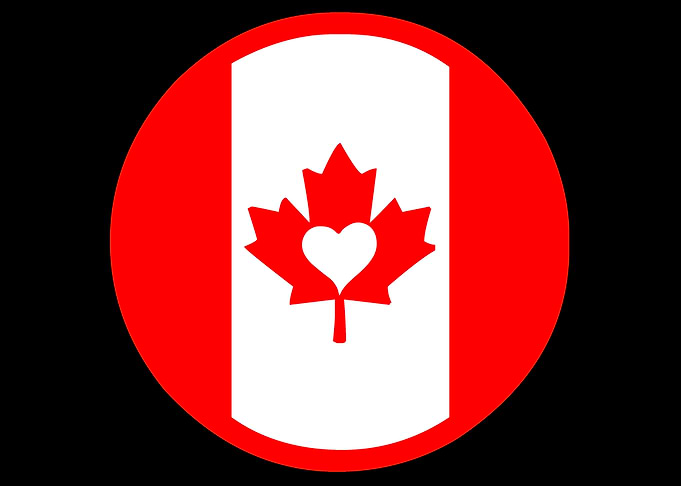 Canada Maple Leaf Heart