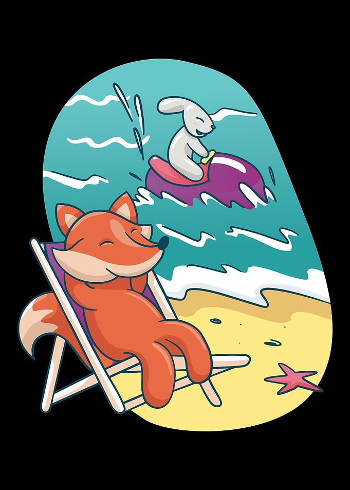 Fox and rabbit gift
