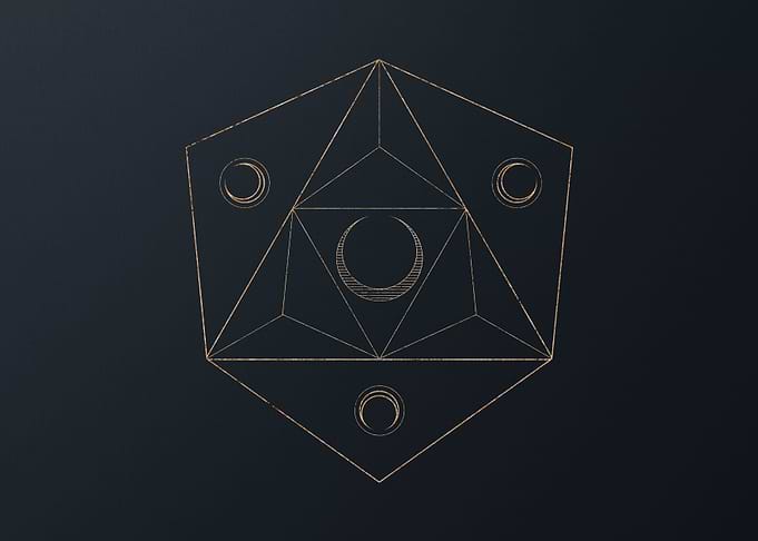 Gold Geometric Glyph