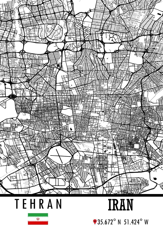 Tehran IRAN Map