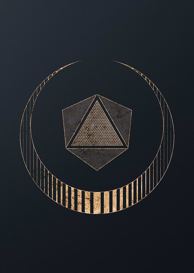Gold Geometric Glyph
