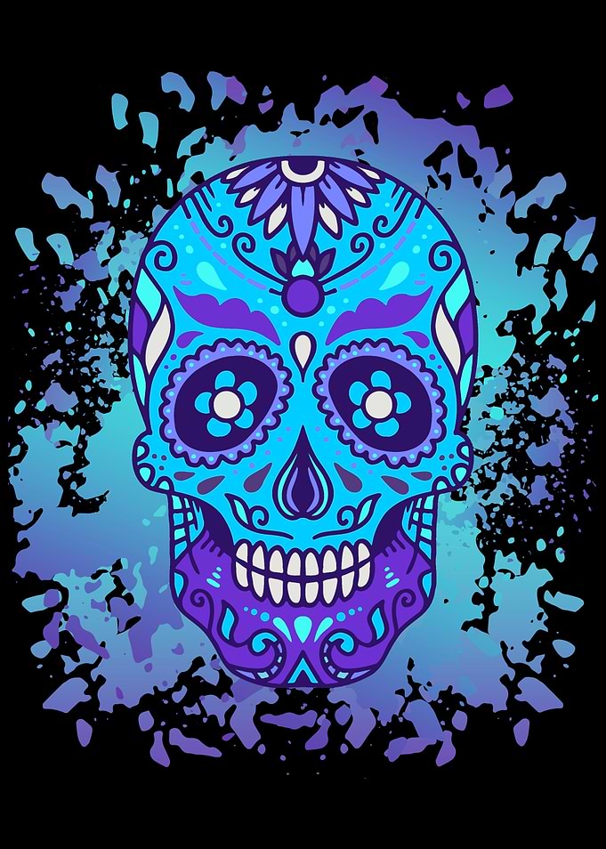Lila Skull Muertos