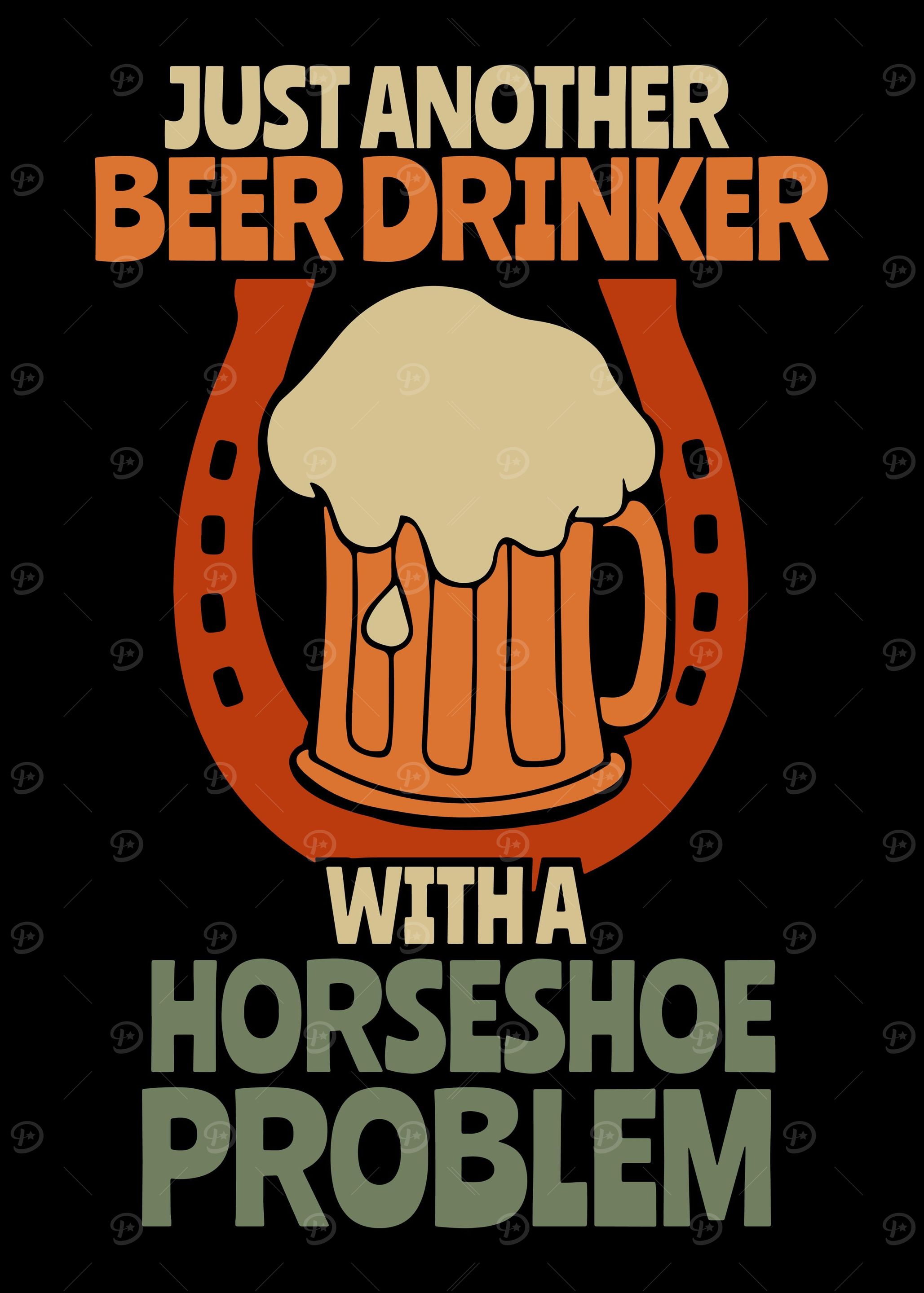 Drink Beer Horseshoe Horse