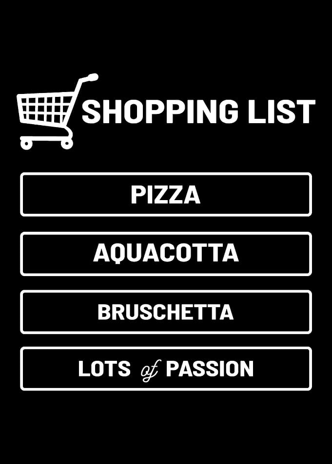 Shopping List Italy Italia