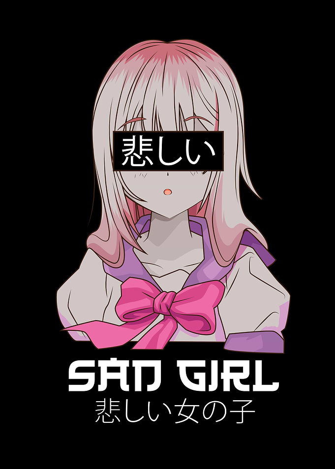 Anime Clothing Sad Girl