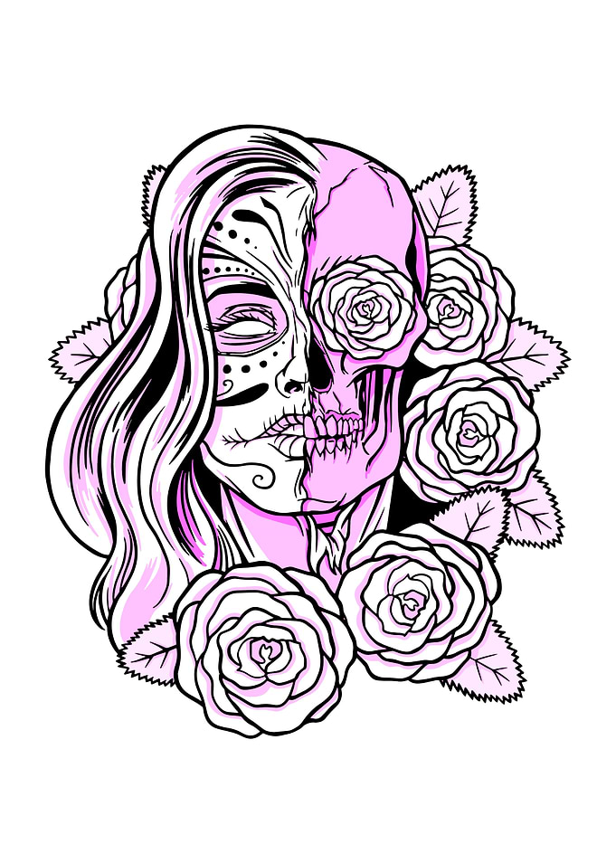 Roses Skull Muertos