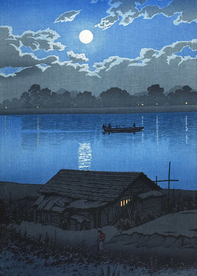 Moon Over Arakawa River