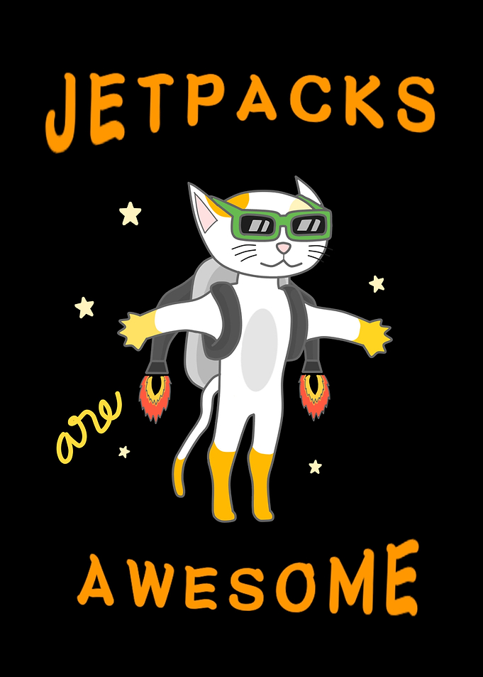 Cat Use Jetpack Funny