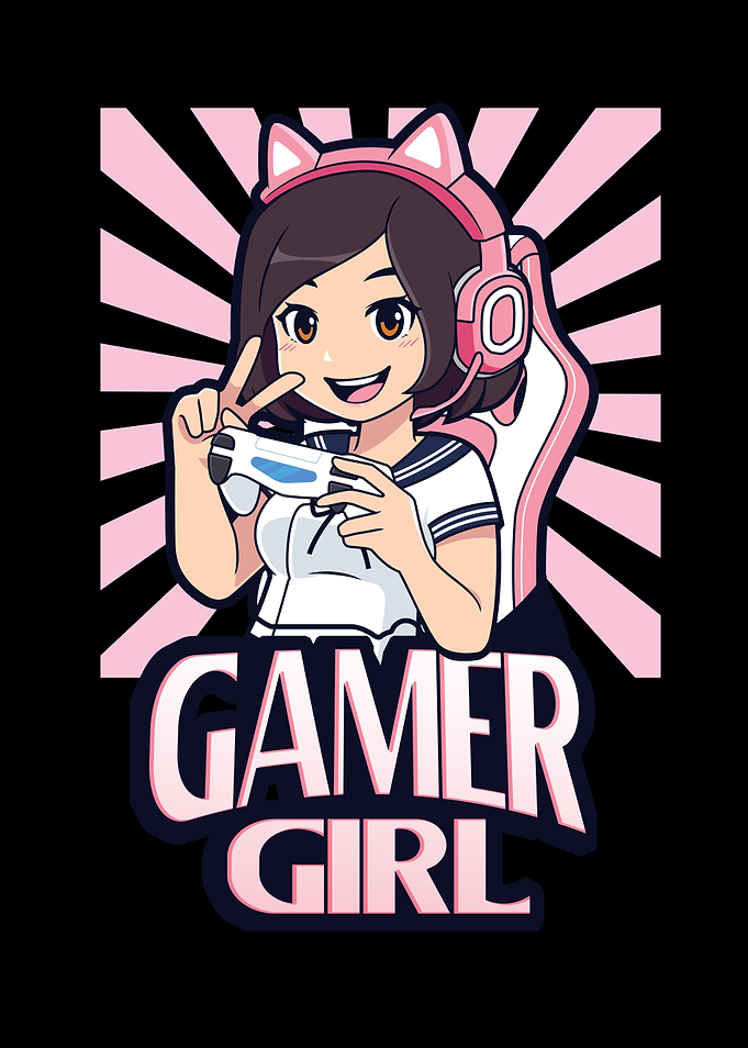 Anime Gamer Girl Gaming
