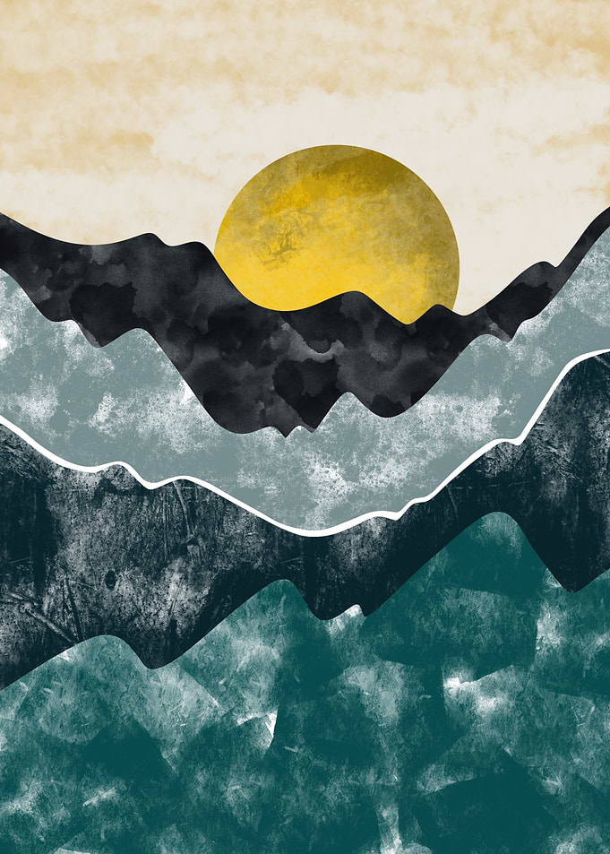 mountains sunset